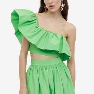 Ruffle green top